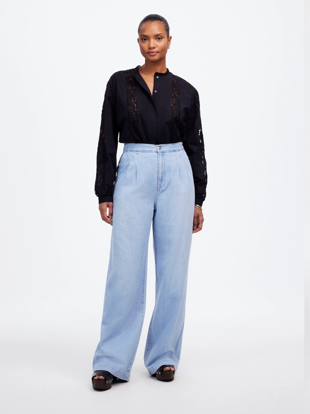 Madewell Curvy Harlow High-Rise Wide-Leg Trouser Jeans